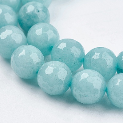 Natural White Jade Bead Strands G-R166-10mm-20-1