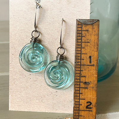 Resin & Alloy Dangle Earrings WG626EB-02-1