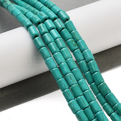 Synthetic Turquoise Beads Strands X-TURQ-G120-4x6mm-13-1