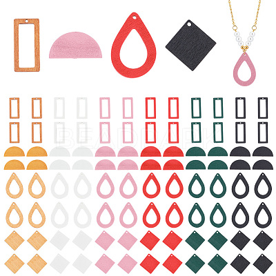 DIY Jewelry Making Finding Kit WOOD-PH0009-54-1