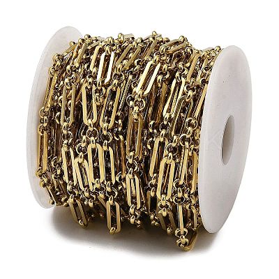Ion Plating(IP) 304 Stainless Steel Oval Link Chains CHS-G039-17G-1