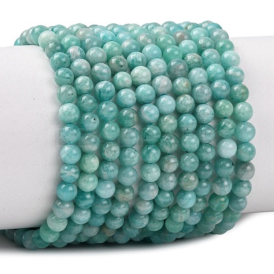 Natural Amazonite Beads Strands G-G453-A02-4mm-1