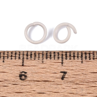 Spray Painted Iron Open Jump Rings IFIN-T017-04C-19-1