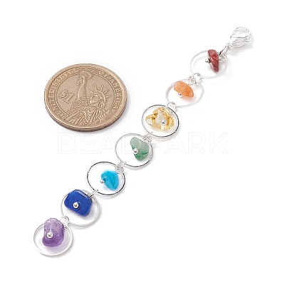 Natural & Synthetic Gemstone Pendant Decorations HJEW-JM01829-02-1