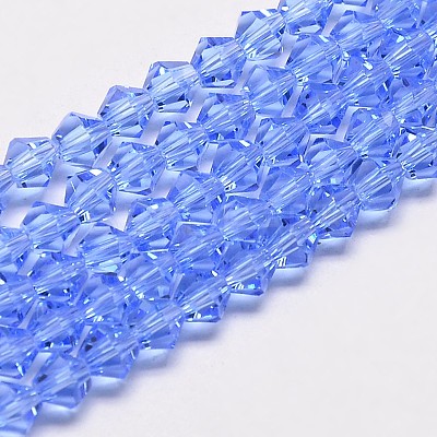 Imitate Austrian Crystal Bicone Glass Beads Strands X1-GLAA-F029-4x4mm-09-1