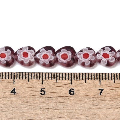Handmade Millefiori Lampwork Beads Strands LAMP-G166-15F-1