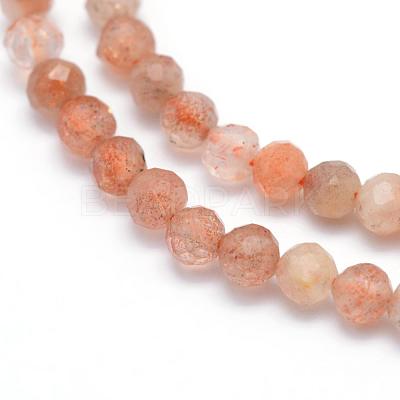 Natural Sunstone Beads Strands G-E411-13A-2mm-1