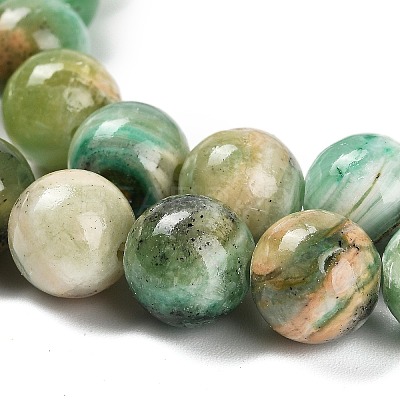 Natural Green Line Jasper Beads Strands G-B128-A03-04-1