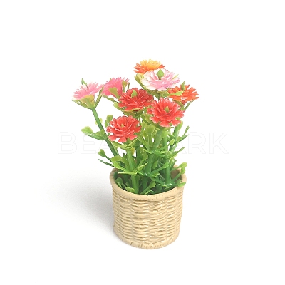 Plastic Flower Plant Miniature Ornaments PW-WGAEB14-03-1