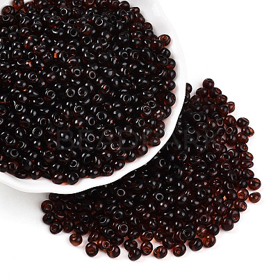 3/0 Baking Paint Glass Fringe Seed Beads SEED-A034-04J-1