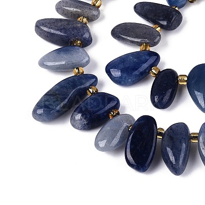 Natural Blue Aventurine Beads Strands G-Z091-A43-1