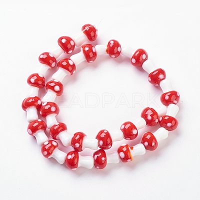 Handmade Lampwork Beads Strands LAMP-Q001-9-1