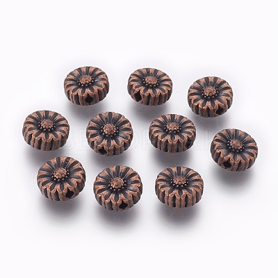 Tibetan Style Alloy Flower Beads LS-TIBEP-GC190-R-NR-1
