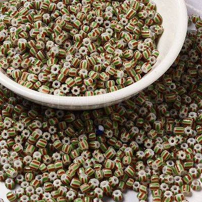 8/0 Opaque Colours Seep Glass Seed Beads SEED-F003-04B-07-1