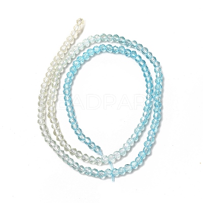 Transparent Gradient Color Glass Beads Strands X1-GLAA-H021-01B-23-1