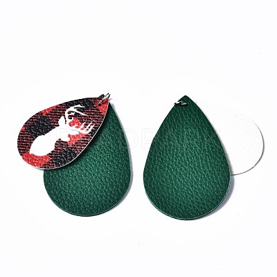 Christmas Theme PU Leather Big Pendants X-FIND-R080-05-1