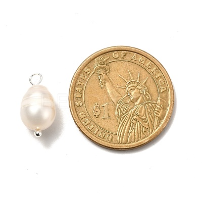 Natural Cultured Freshwater Pearl Pendants PALLOY-JF00942-02-1