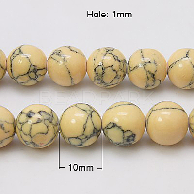 Synthetic Turquoise Beads Strands TURQ-H038-10mm-XXS12-1