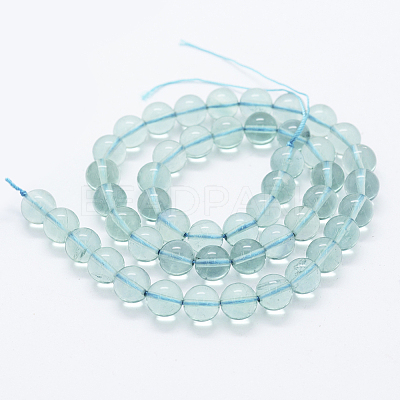Natural Fluorite Beads Strands G-K261-10C-8mm-1