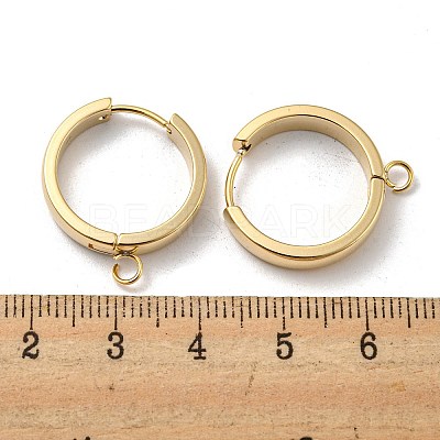 201 Stainless Steel Huggie Hoop Earrings Findings STAS-A167-01V-G-1