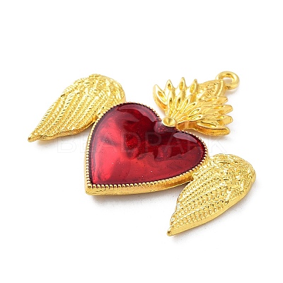 Alloy Enamel Pendant Rhinestone Settings ENAM-P252-06G-1