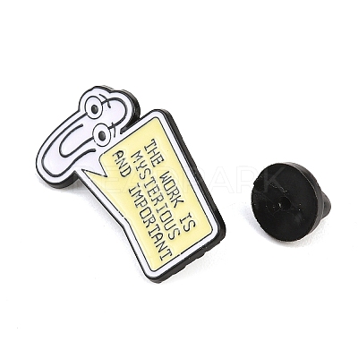 "The Work is Mysterious and Important" Paperclip Enamel Pin JEWB-P057-02EB-1