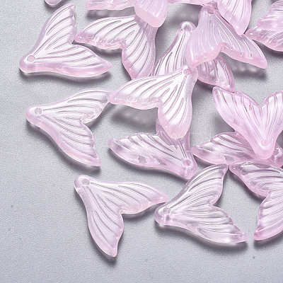 Transparent Spray Painted Glass Pendants X-GLAA-S190-009A-05-1