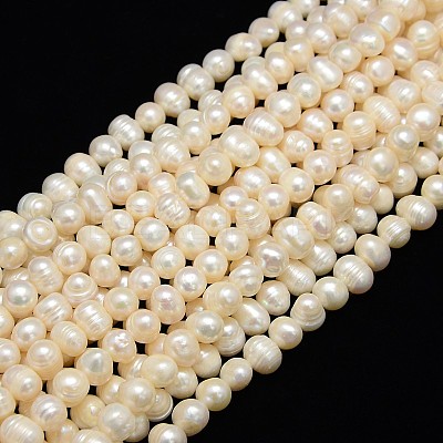 Natural Cultured Freshwater Pearl Beads Strands PEAR-L001-C-08-1