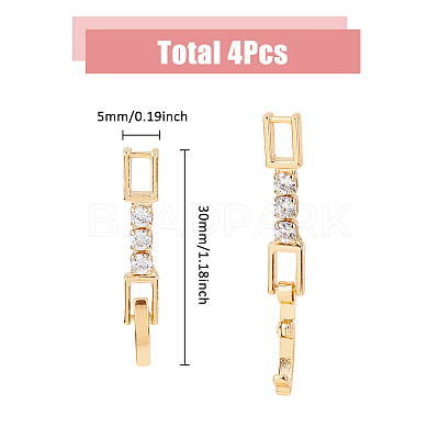 4Pcs Brass Extender Chain FIND-FH0009-25B-1