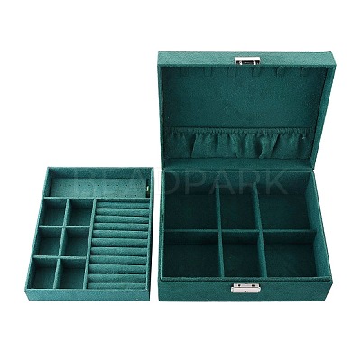 Velvet & Wood Jewelry Boxes VBOX-I001-02C-1