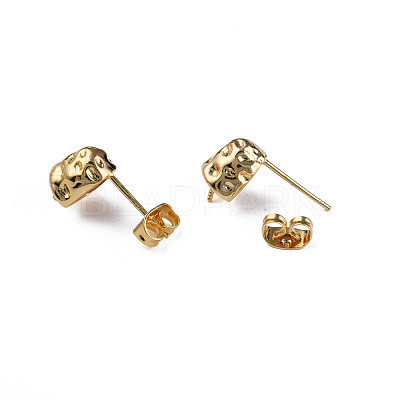 Brass Stud Earring Findings KK-N233-364-1