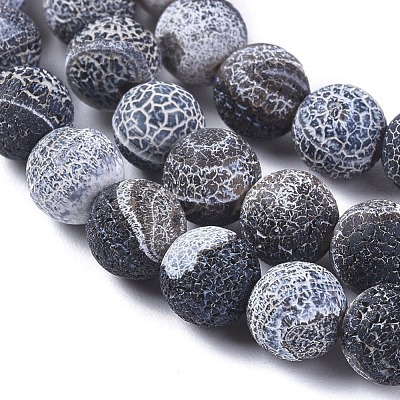 Natural Weathered Agate Beads Strands G-L534-04-6mm-1