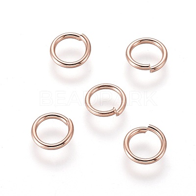 304 Stainless Steel Open Jump Rings X-STAS-O098-01RG-17-1