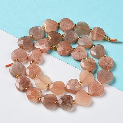 Natural Sunstone Beads Strands G-B044-B09-01-1