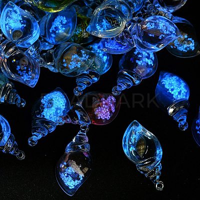 Luminous Transparent Resin Pendants X-RESI-Z038-02-1