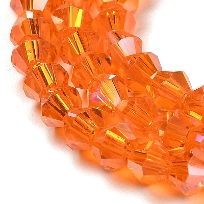Transparent Electroplate Glass Beads Strands EGLA-A039-T3mm-B23-1