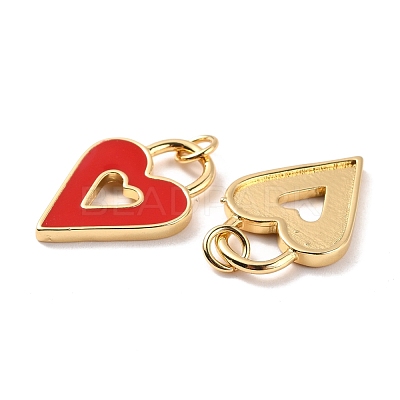 Rack Plating Brass Enamel Pendants KK-B054-05G-1