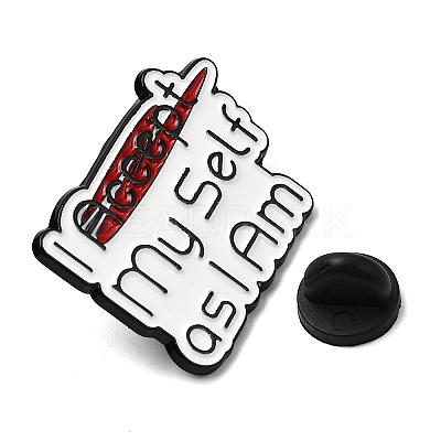 I Accept My Self as I Am Enamel Brooches JEWB-I064-06EB-01-1
