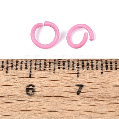 Spray Painted Iron Open Jump Rings IFIN-T017-04C-11-1