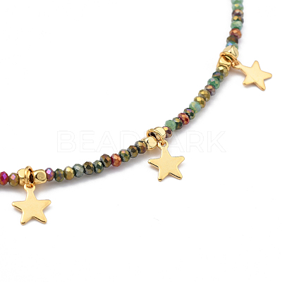 Star Pendant Necklaces NJEW-JN03074-02-1