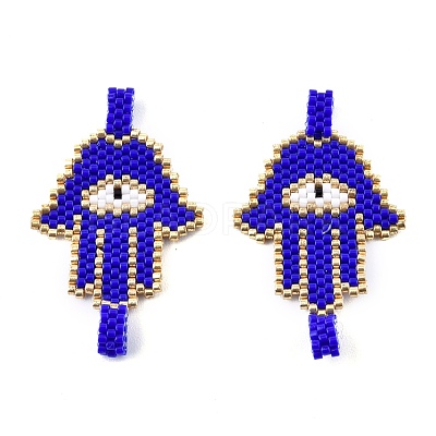 Handmade Seed Beads Links Connectors SEED-I012-07B-1