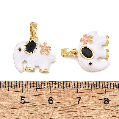 Brass Enamel Pendants KK-T001-04G-A-1