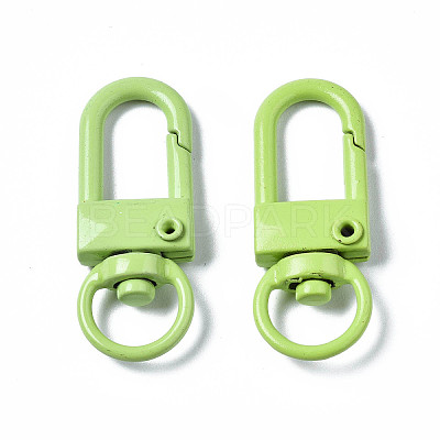 Spray Painted Eco-Friendly Alloy Swivel Snap Hooks Clasps PALLOY-T080-02S-NR-1