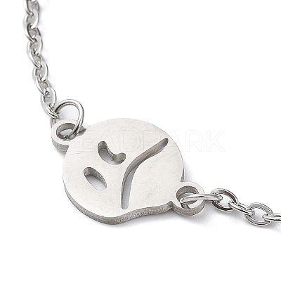 Tarnish Resistant 201 Stainless Steel Link Bracelets with Cable Chains LS-BJEW-P297-01P-E-1