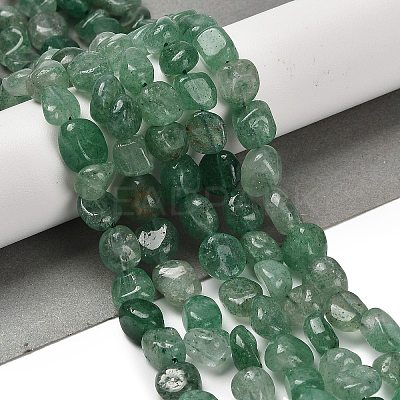 Natural Green Strawberry Quartz Beads Strands G-P497-01E-23-1