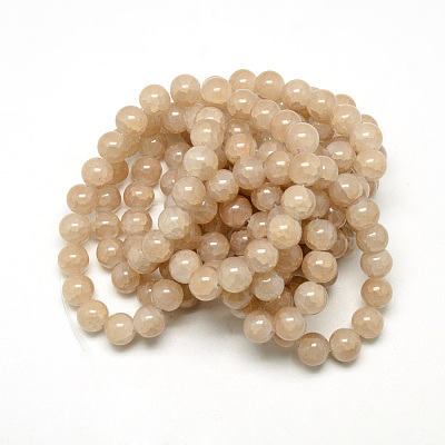 Baking Paint Crackle Glass Beads Strands X-DGLA-Q023-8mm-YS25-1