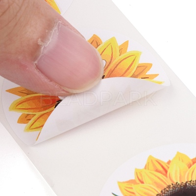 Sunflower Theme Paper Stickers DIY-L051-001-1