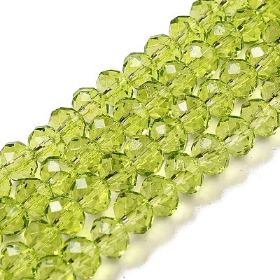 Transparent Baking Paint Glass Beads Strands DGLA-A034-T8mm-D05-1