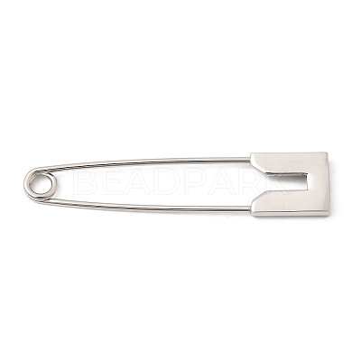 Alloy Extra Large Safety Pin Brooches JEWB-B043-01P-1
