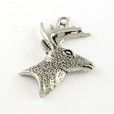 Tibetan Style Alloy Big Pendants TIBE-Q050-61AS-LF-1
